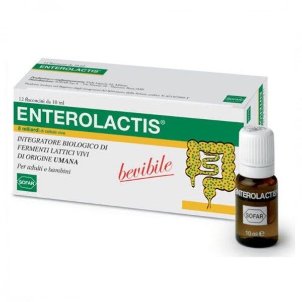 enterolactis integratore alimentare 12flaconcini orosolubili